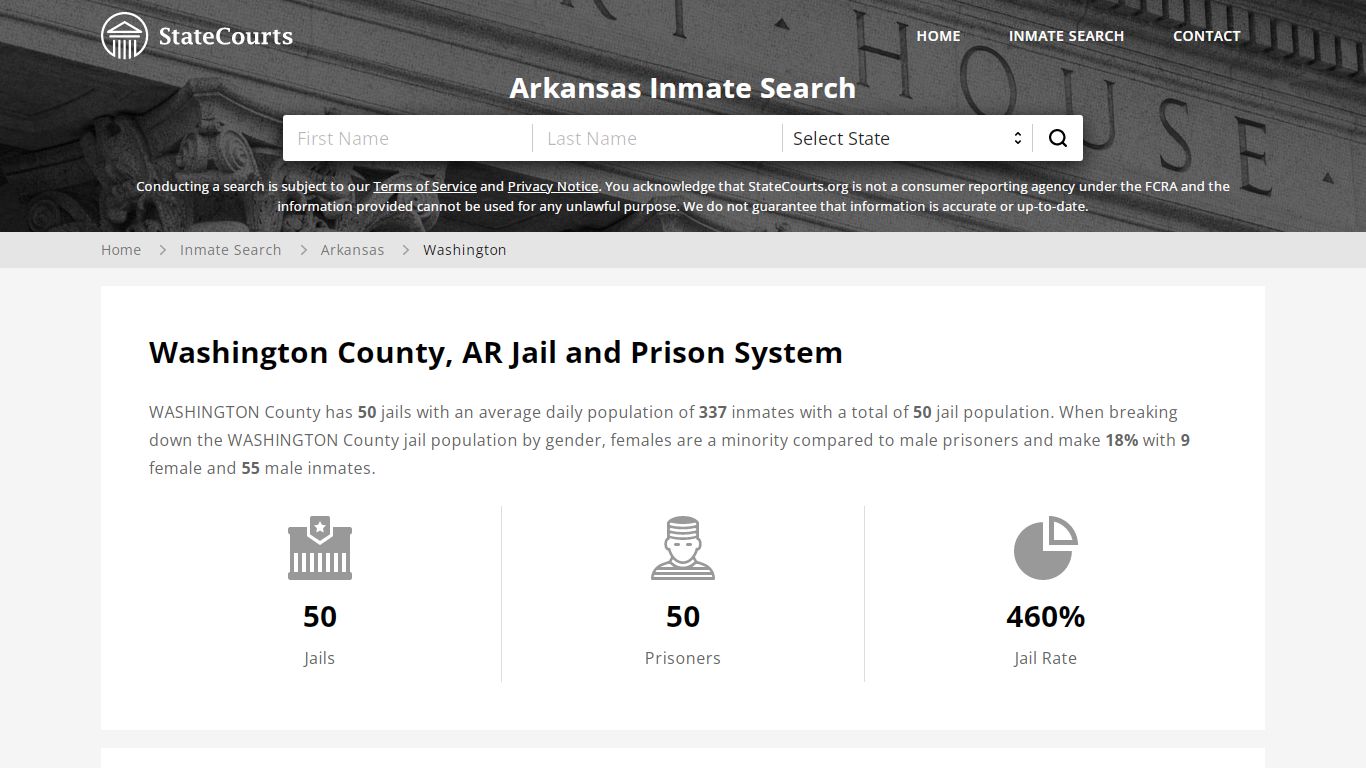 Washington County, AR Inmate Search - StateCourts